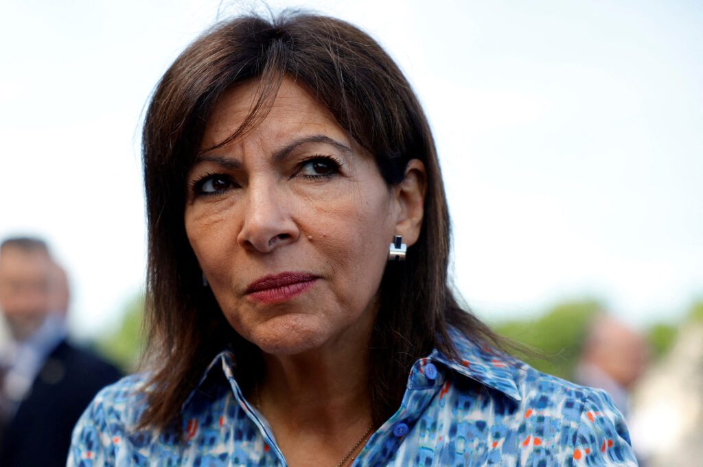 FILE PHOTO: Mayor of Paris Anne Hidalgo attends the annual Bastille Day military parade, in Paris, France,