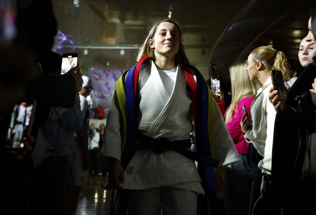 Paris 2024 Olympics - Unveiling of Team France's Olympic Outfits - The Maison du Sport Francais, Paris, France - January 16, 2024 Le Coq Sportif sportswear brand present French team outfits by designer Stephane Ashpool for the Paris 2024 Olympic and Paralympic Games during a media presentation event REUTERS/Sarah Meyssonnier